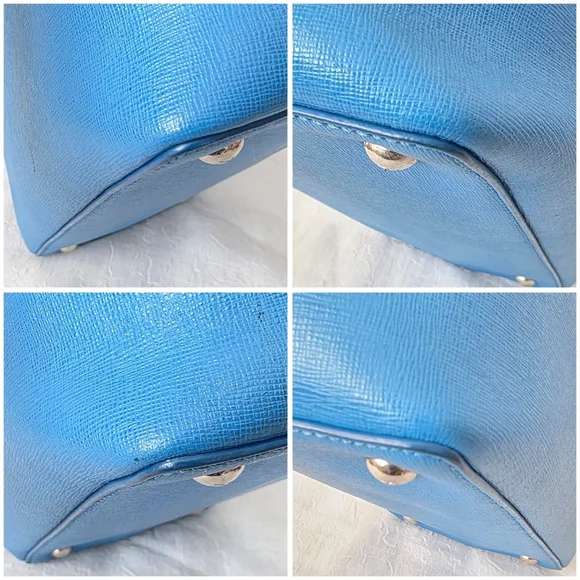 Auth Fendi 2jour Monster Blue/Orange Leather Bag, Wallet And Coin Case - Picture 10 of 11